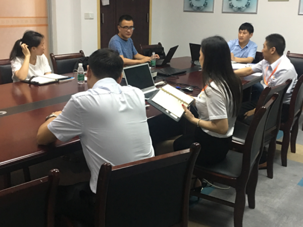 上海道麒实业发展有限公司来我司进行首件确认和供应商质量体系考核。